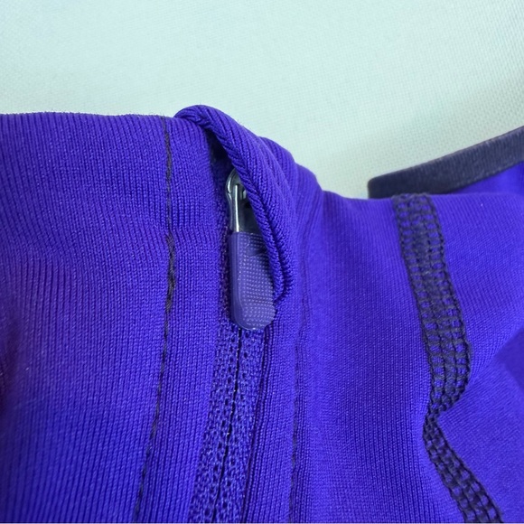Nike Pro Purple Dri Fit Half Zip Shirt - Picture 6 of 16